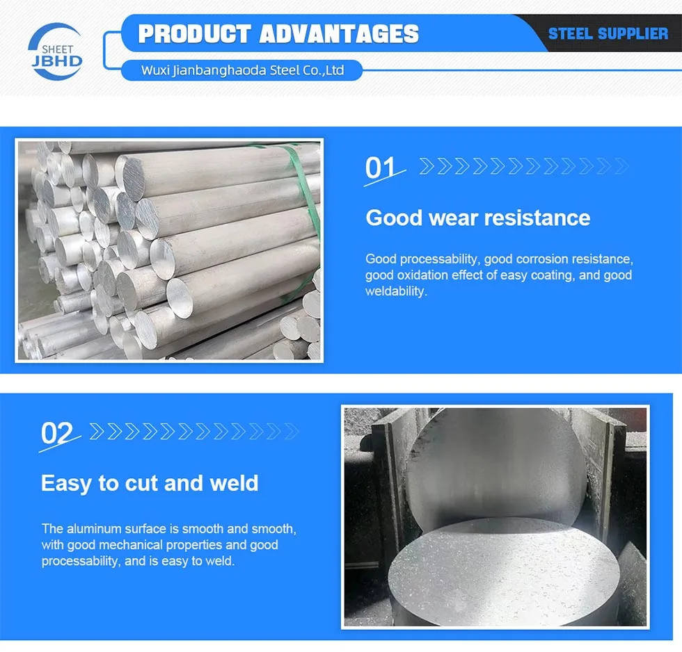 Extrusion 5083 Alloy Solid Aluminum Billet Bar